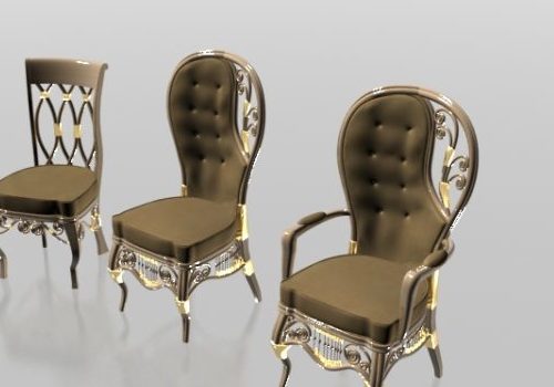 Upholstered Classic Chair European Set | Furniture