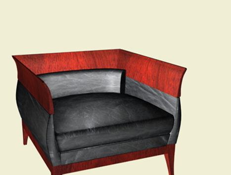 Upholstered Cube Sofa Chair