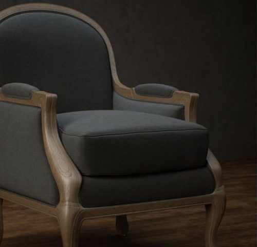 Chair Upholstered Fabric Wingback Chair | Furniture