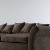 Upholstered Loveseat Brown Leather | Furniture