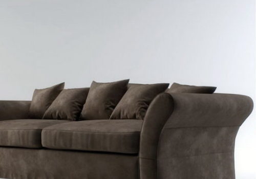 Upholstered Loveseat Brown Leather | Furniture