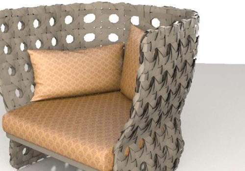 Modern Upholstered Rattan Chair | Furniture