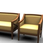 Elegant Upholstered Settee Couch Furniture