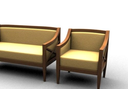 Elegant Upholstered Settee Couch Furniture