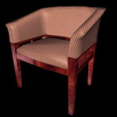 Upholstered Wood Tub Chair
