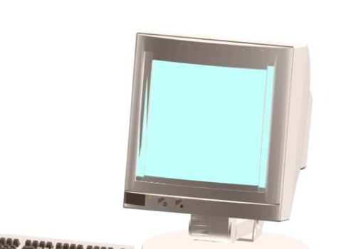 Crt Monitor With Keyboard