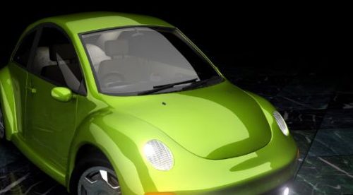 Green Vw Beetle Car