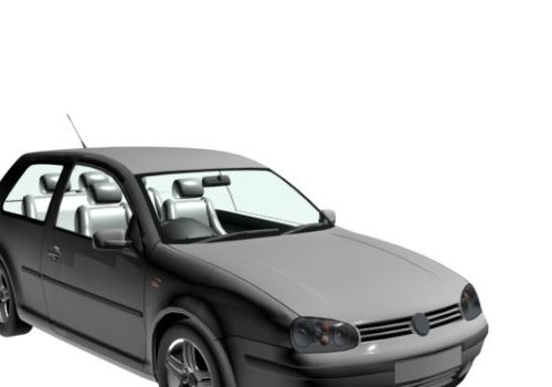 Grey Vw Golf 3-door Compact Car
