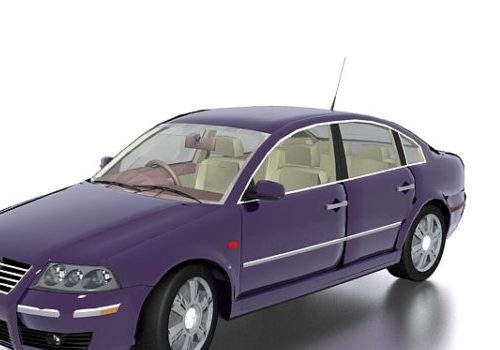 Purple Volkswagen Passat Family Car