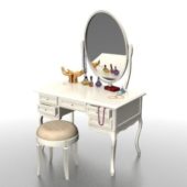 Vintage Vanity Table With Mirror
