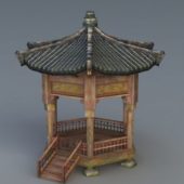 Vintage Ancient Chinese Pavilion