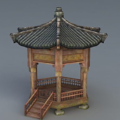 Vintage Ancient Chinese Pavilion