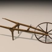 Old Ancient Wheelbarrow