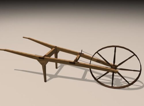 Old Ancient Wheelbarrow