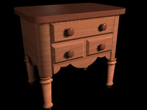 Vintage Wood Furniture Bedside Table