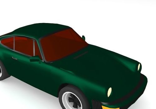 Lowpoly Vintage Coupe Car
