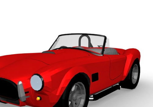 Vintage Red Roadster Car