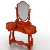 Vintage Red Vanity Dressing Table