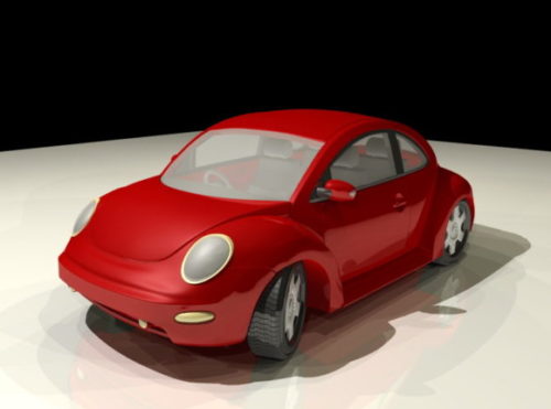 Cartoon Volkswagen Beetle Car