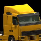 Yellow Volvo Heavy Truck