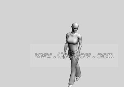 Walkman Girl Low Poly Character