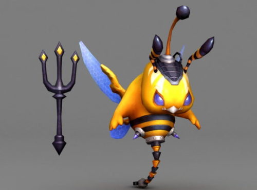 Warrior Bee Cartoon Character