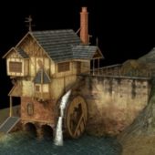 House Water Wheel Building