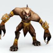 Werewolf Warrior Monster Rigged