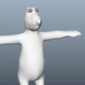 White Bear Cartoon Character