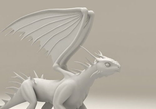 White Dragon Lowpoly | Animals