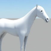 Lowpoly White Horse