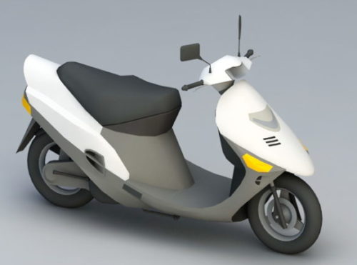 White Moped Scooter