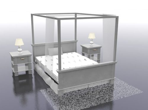White Poster Bed Furniture