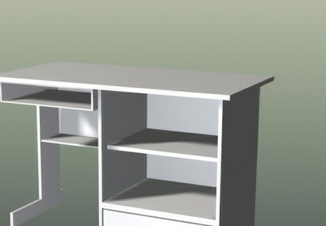 White Modern Computer Desk Furniture
