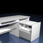 White Office Computer Desk Furniture