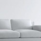 Two-seater Upholstered Loveseat White Color | Furniture