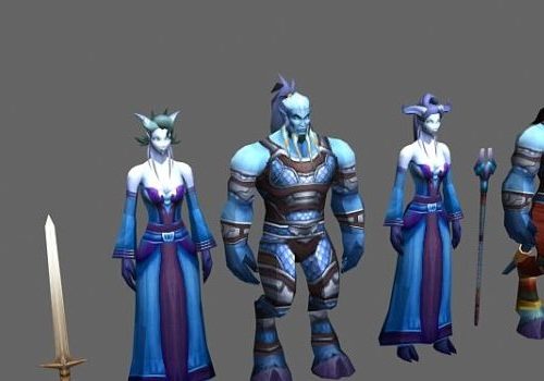 Gaming Draenei Anime Character Characters