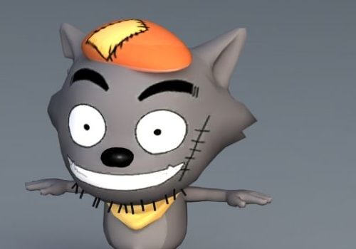 Funny Wolf Cartoon Character Free 3D Model - .Ma, Mb, .Max, .Obj -  123Free3DModels