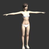 Woman Wearing Bikini Character