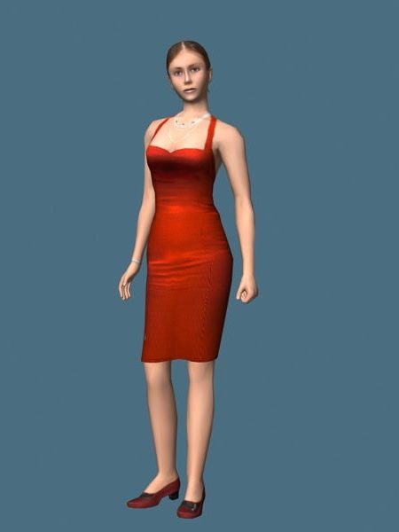 Woman In Dress Rigged | Characters