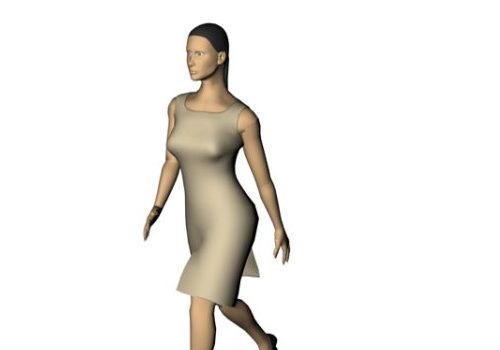 Woman Character In Minidress Characters