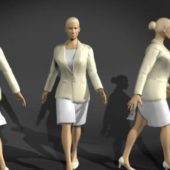 Woman Walking With Uniforms | Characters