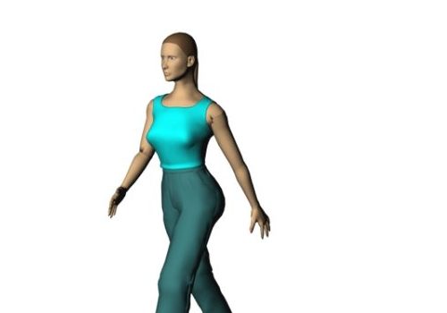 Woman Character In Sleeveless Shirt Characters