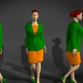 Woman In Green Suit Dress | Characters
