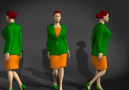 Woman In Green Suit Dress | Characters