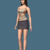 Woman In Tank Top And Skirt | Characters
