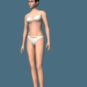 Woman In Underwear Rigged | Characters