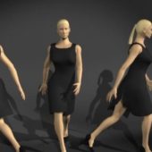 Dressing Woman Walking In Black | Characters