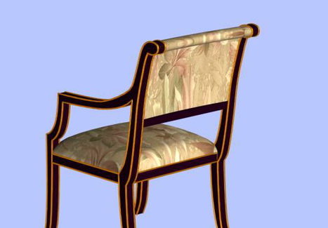 Asian Wood Accent Chair