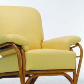 Living Room Wood Base Upholstered Sofa Chair | Furniture